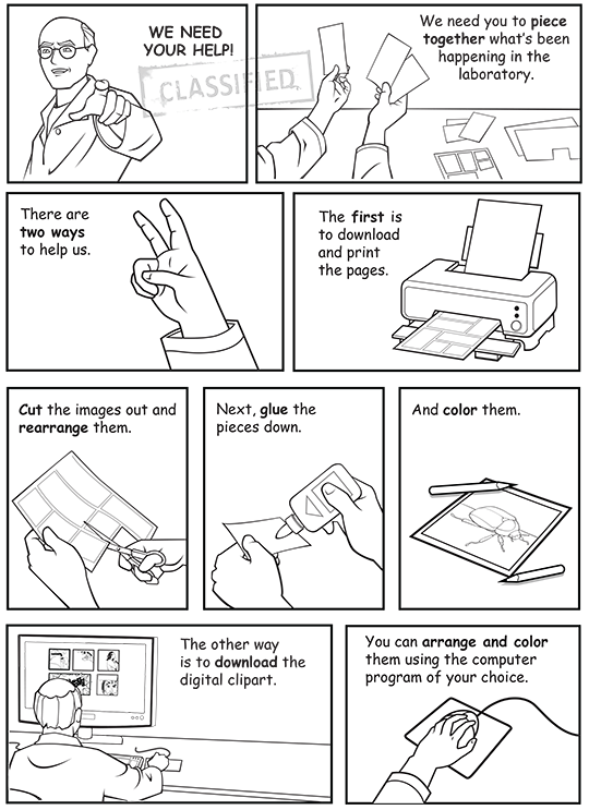 Comic book page of Dr. Biology.