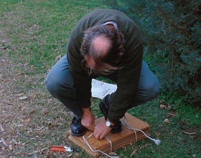 standing on the press