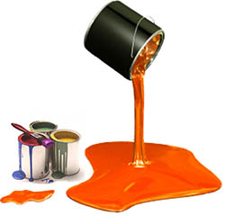 Pouring paint