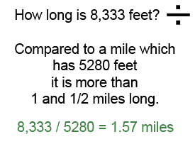 convert feet to miles