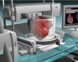 a illustration of a heart being printed