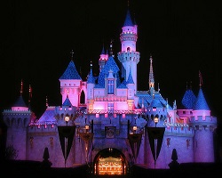 Disneyland at night