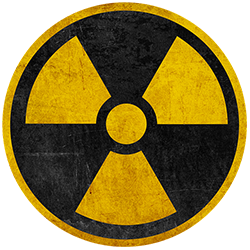 Radiation warning sign