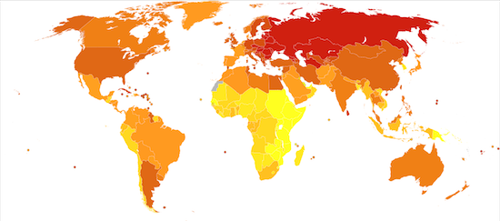 Heart disease map