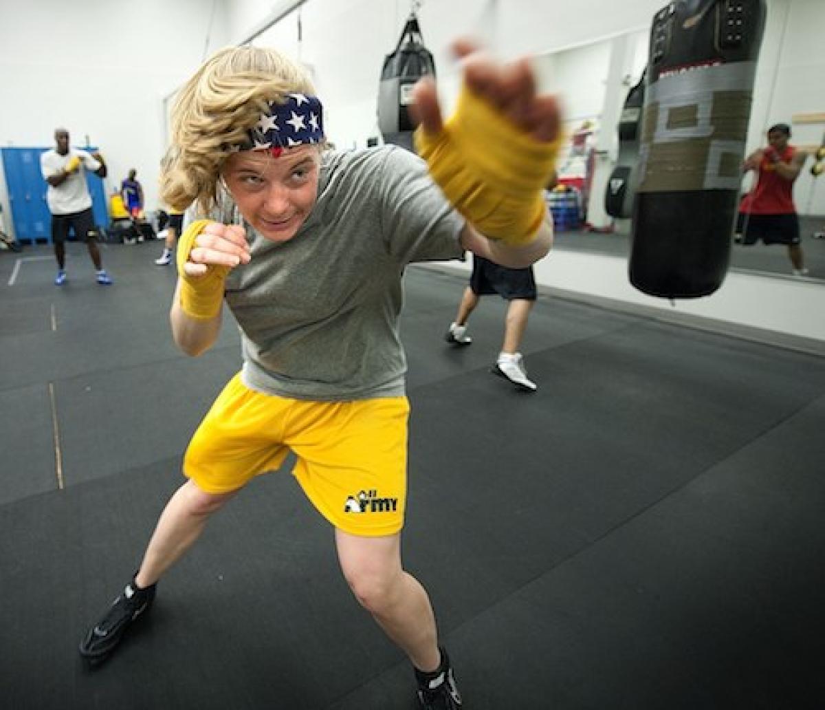 Shadowboxing for exercise in the Army