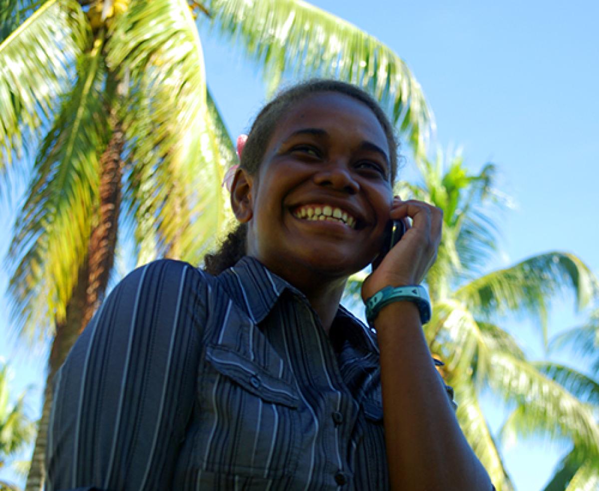 Woman talking on cellphone