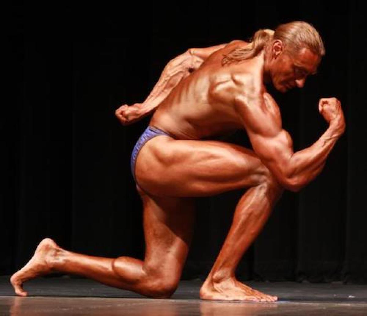 A vegan body builder image, links to Top Question page