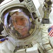 Scott Parazynski in astronaut suit